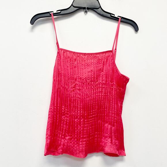 A New Day Women's Textured Satin Cami Blouse Coral Size Small - Picture 2 of 7